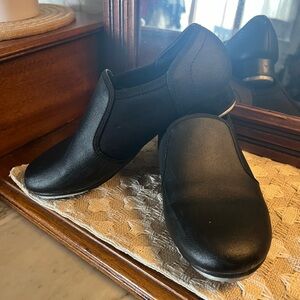 NO BRAND Classic Split Sole‎ Jazz Heel Tap Shoes Slip On Black Women's Size 6